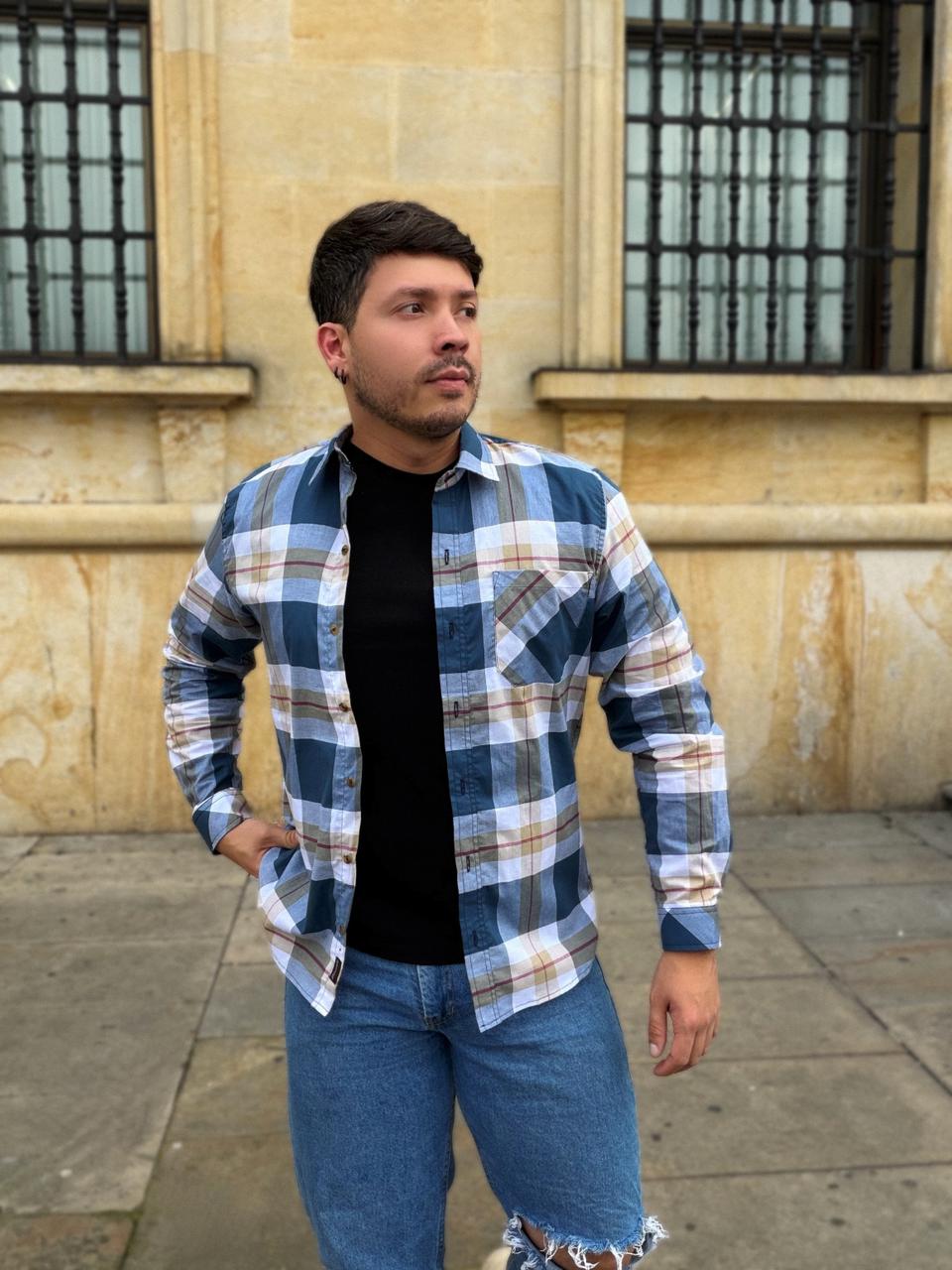 Camisa Manga Larga Cuadros Manhattan 06
