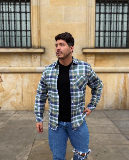 Camisa Manga Larga Cuadros Manhattan 12