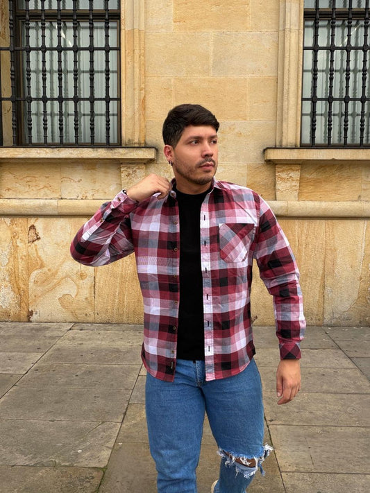 Camisa Manga Larga Cuadros Manhattan 13
