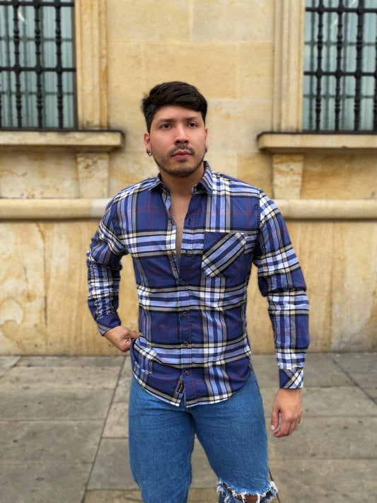 Camisa Manga Larga Cuadros Manhattan 14