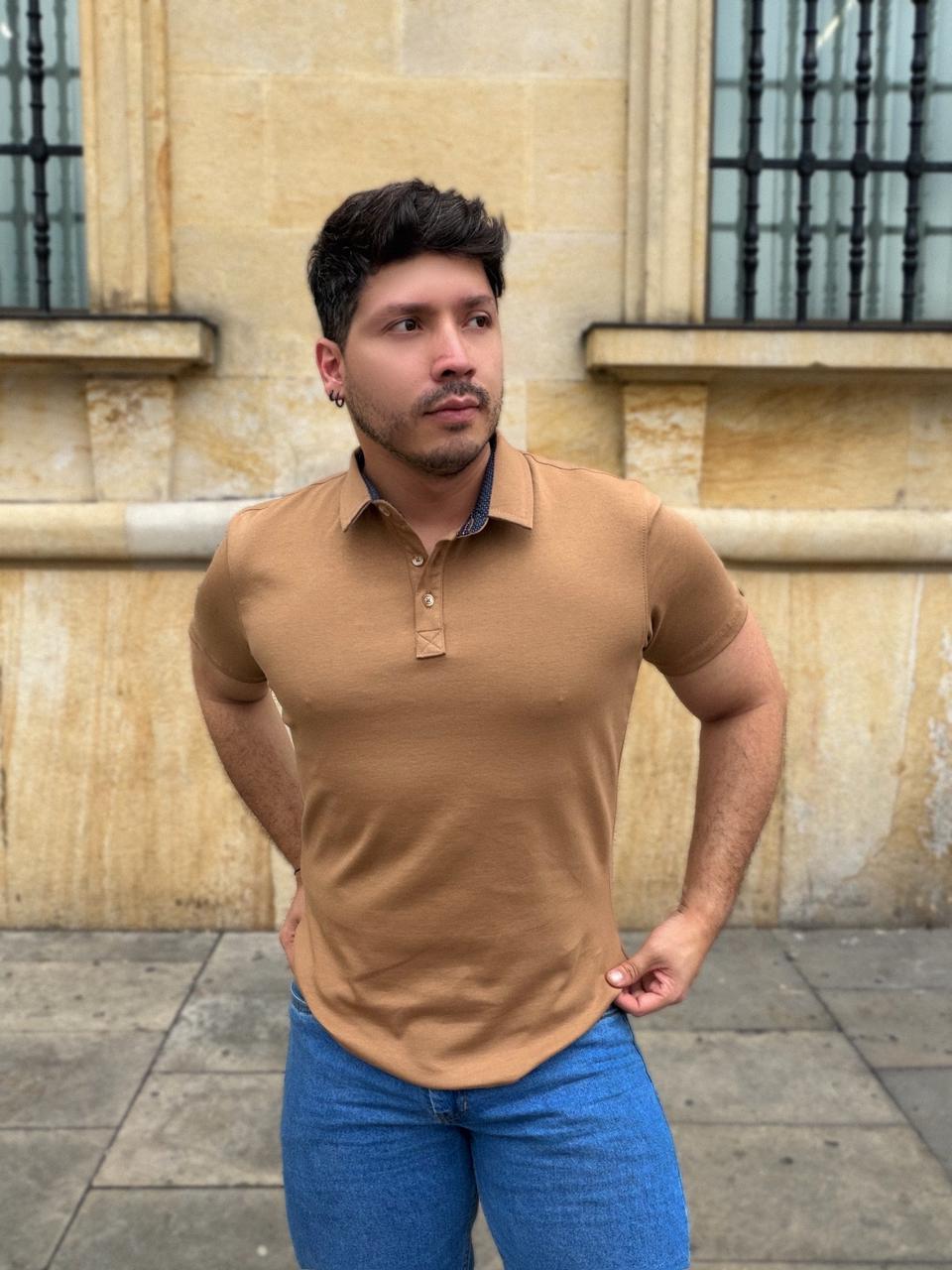Polo Seda Premium Taupé