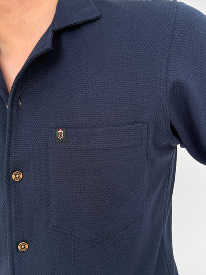 Camisa Oversize Azul noche