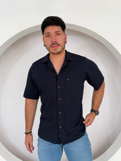 Camisa Oversize Azul noche