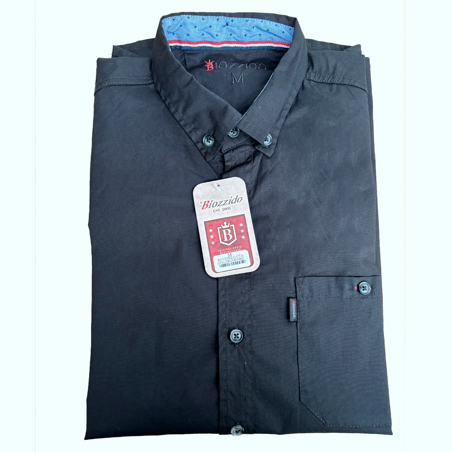 Camisa Manga Corta Solo Fondo Negra