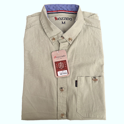 Camisa Manga Corta Solo Fondo Verde Manzana