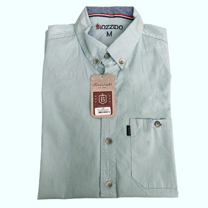 Camisa Manga Corta Solo Fondo Verde Menta