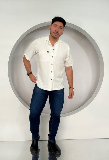 Camisa Oversize Marfil