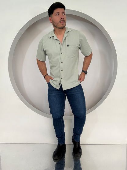 Camisa Oversize Verde Manzana