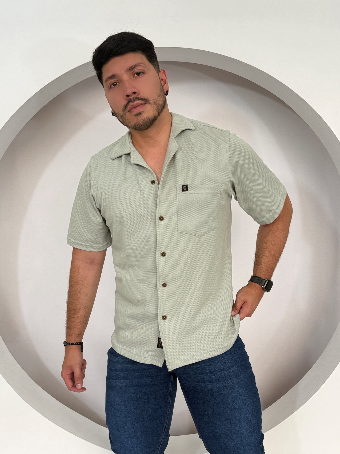 Camisa Oversize Verde Manzana
