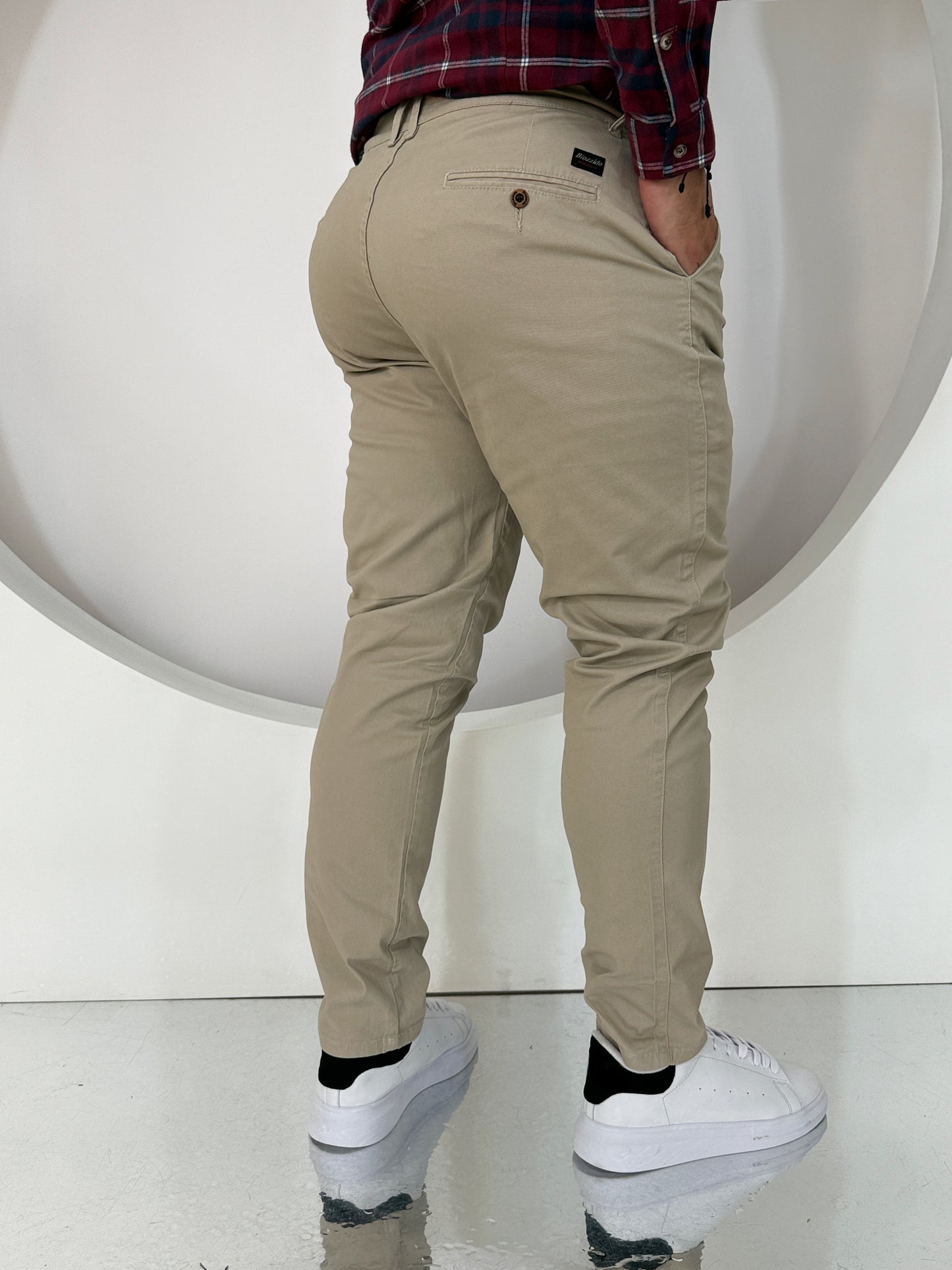 Pantalón Dril Confort Beige
