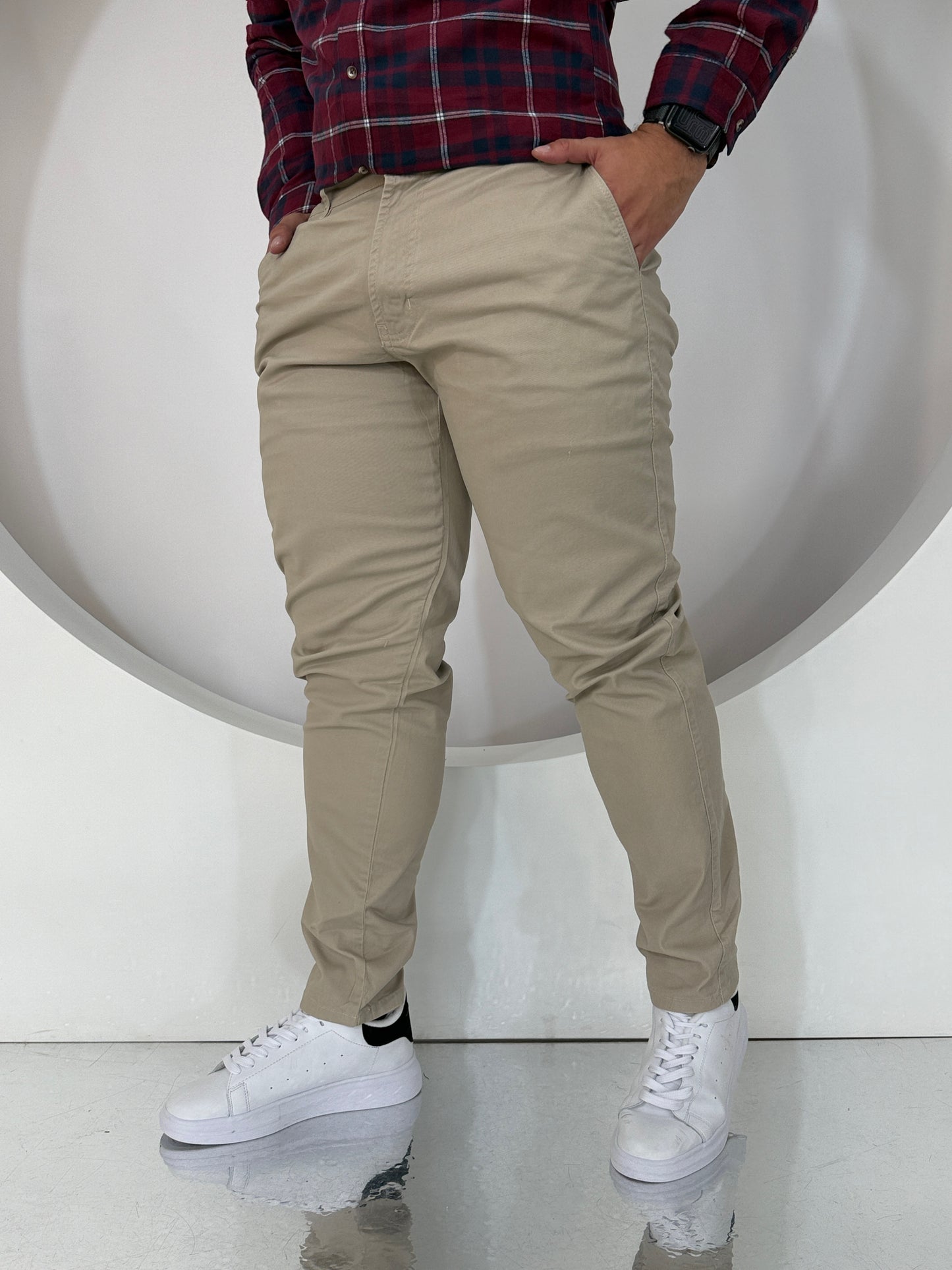 Pantalón Dril Confort Beige