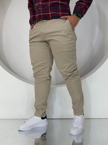 Pantalón Dril Confort Beige
