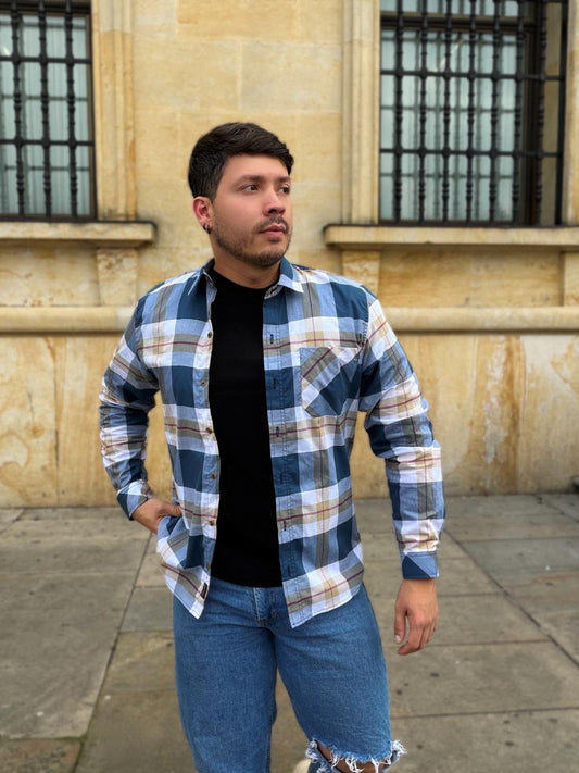 Camisa Manga Larga Cuadros Manhattan 06