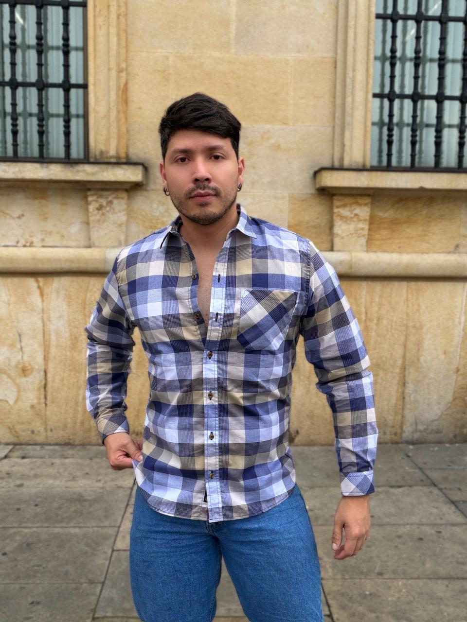 Camisa Manga Larga Cuadros Manhattan 10