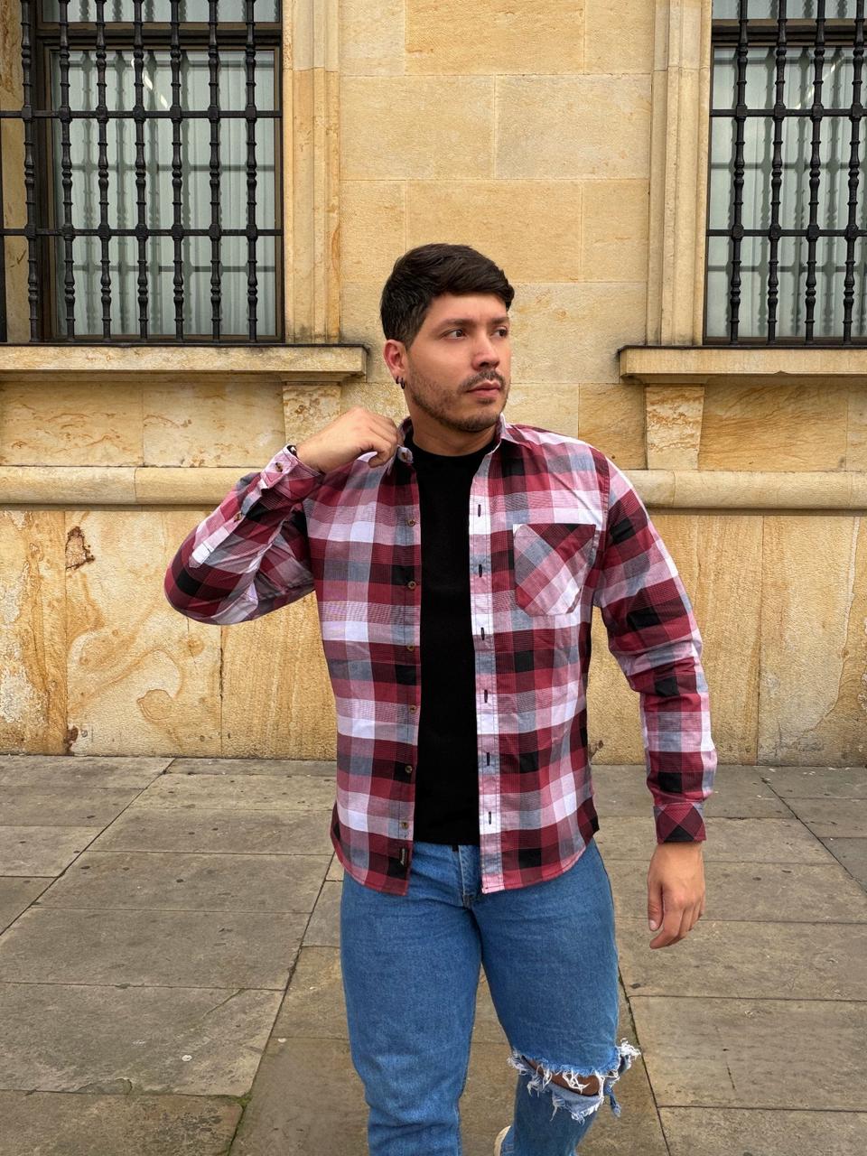 Camisa Manga Larga Cuadros Manhattan 13